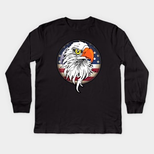 Eagle USA for Patriots of America American Patriotic Gift Kids Long Sleeve T-Shirt